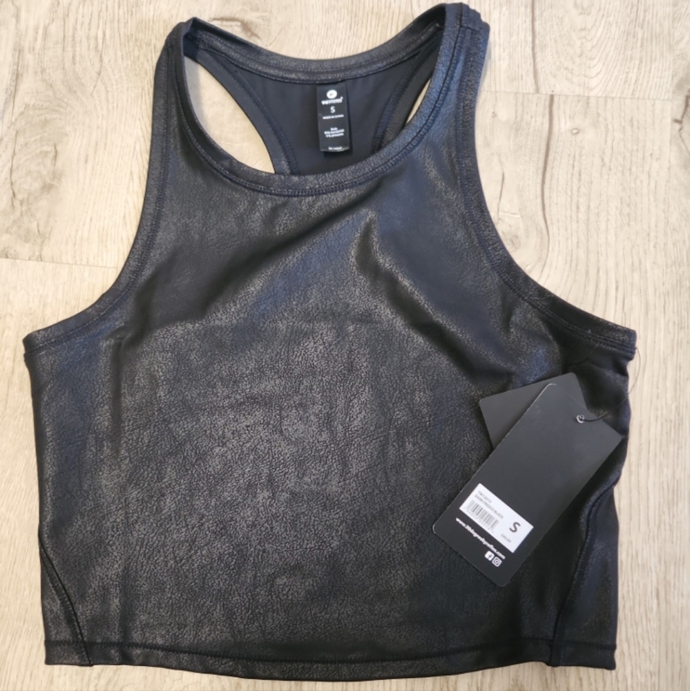 90 Degree By Reflex Vintage Lux Black Tank Top